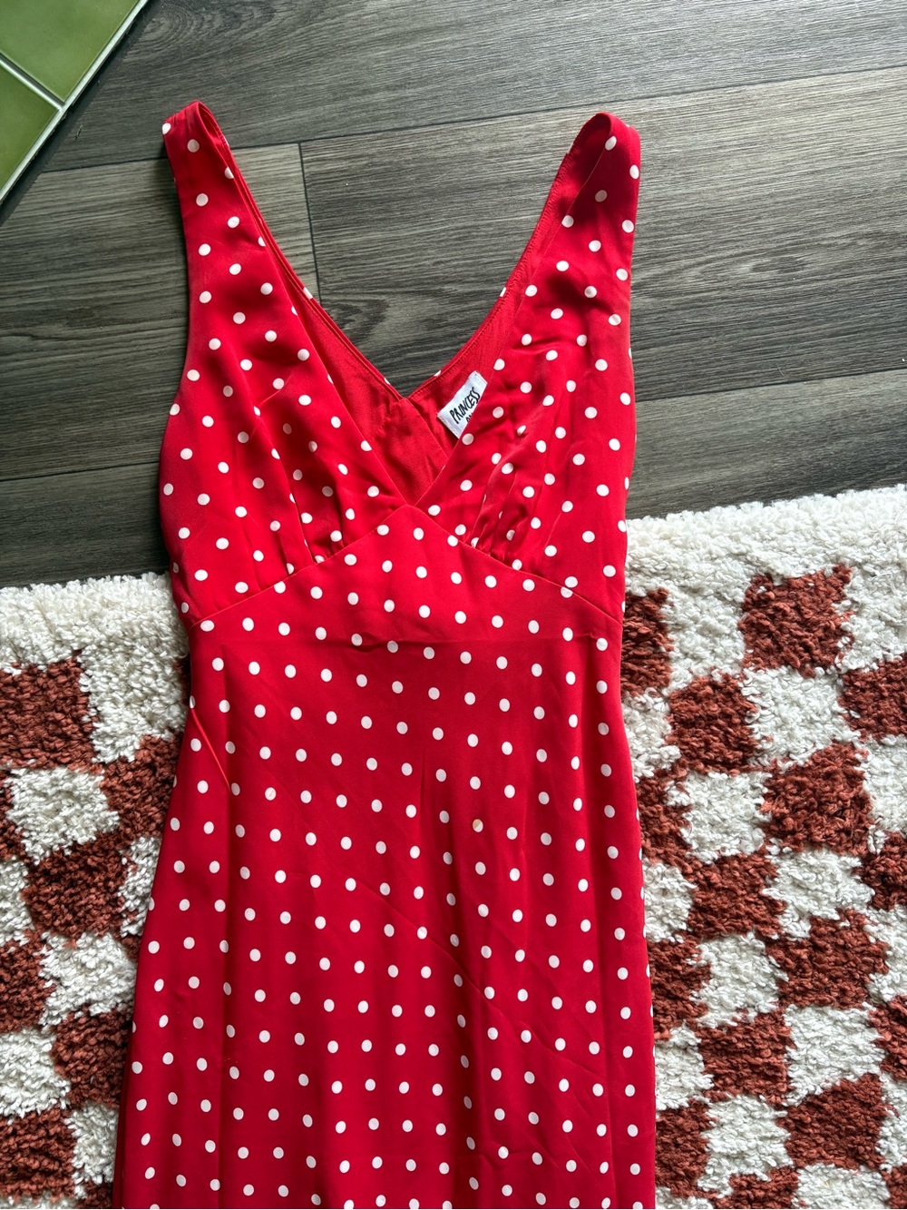 Princess Polly Nellie Maxi Dress Red Polka Dot - Picture 6 of 11